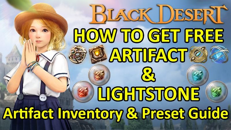 Free Artifact & Lightstone from Quest, Artifact Inventory & Preset ...