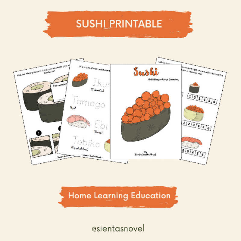 [FREE] SUSHI PRINTABLE · Karyakarsa